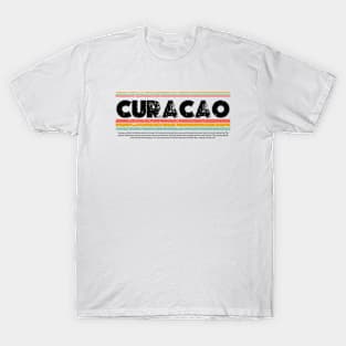 Curaçao  gift  art 90s style retro vintage 80s T-Shirt